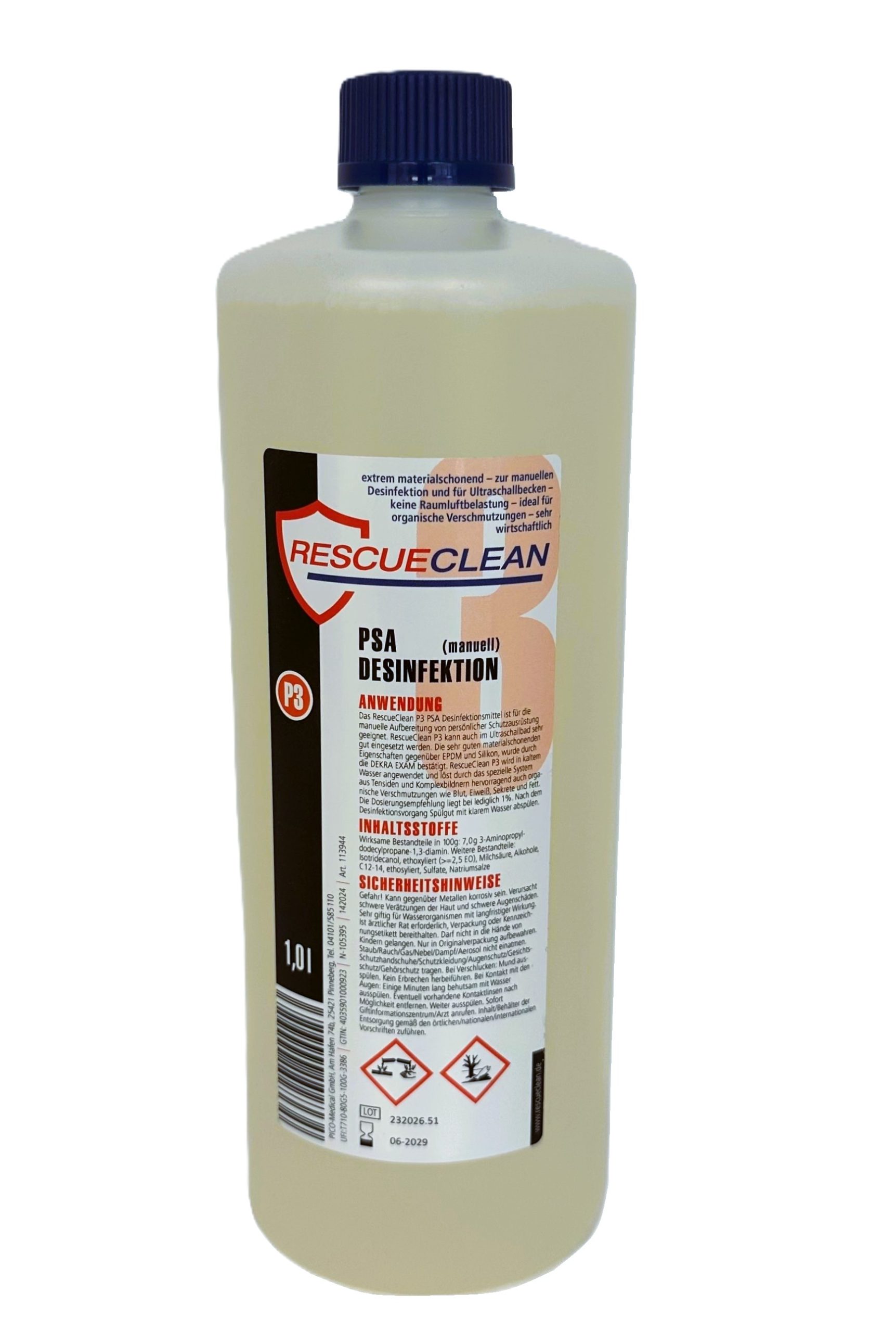 Disinfectant RescueClean P3, (contents: 1 l)